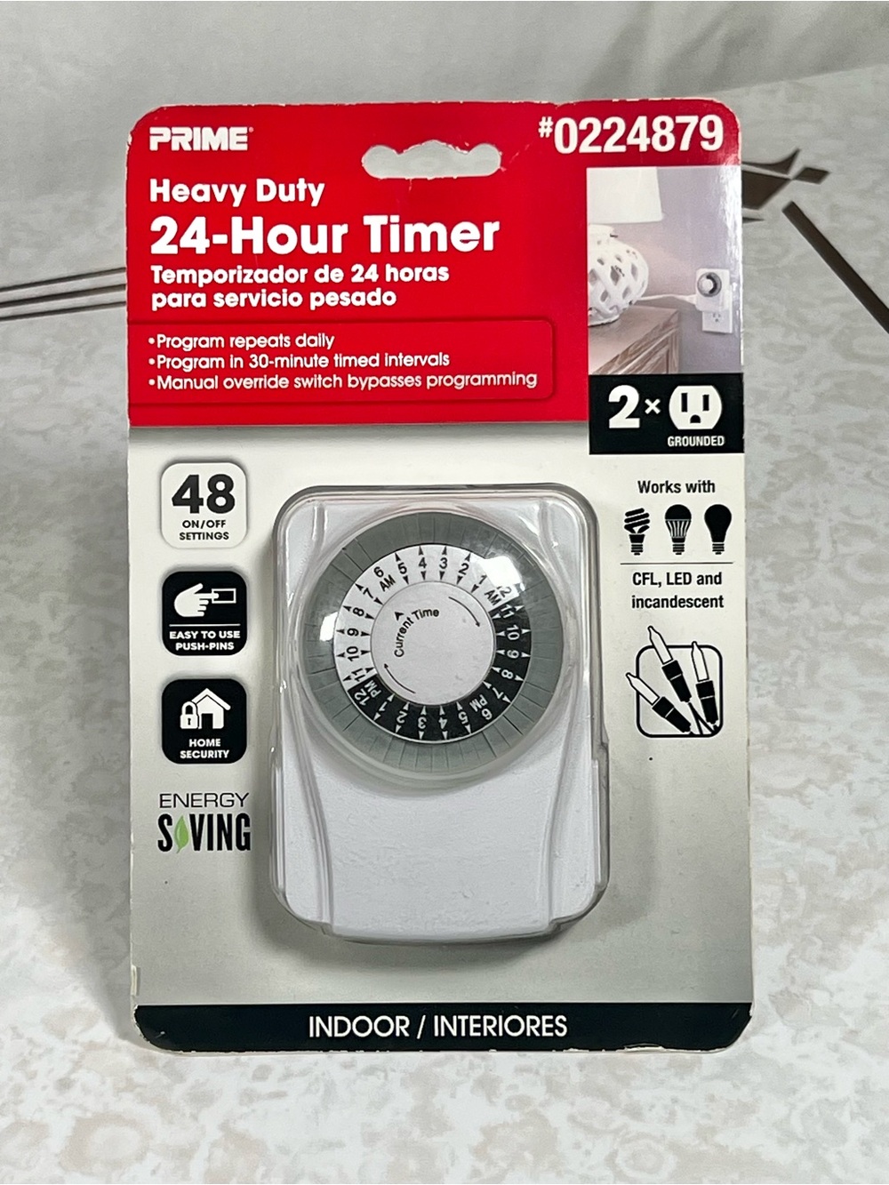 New PRIME Heavy Duty 24-Hour Program Plug in Timer #0224879